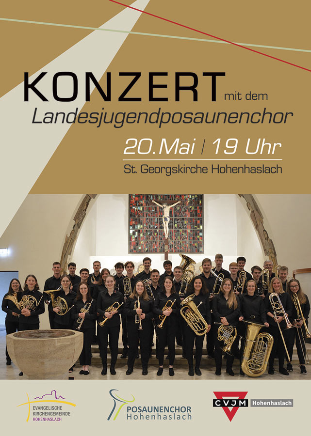 Featured image for “Konzert mit dem Landes-jugend-posaunenchor 20. Mai – 19.00 Uhr – St. Georgskirche Hohenhaslach”
